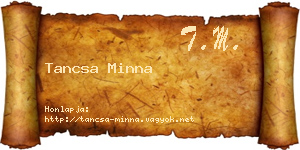 Tancsa Minna névjegykártya